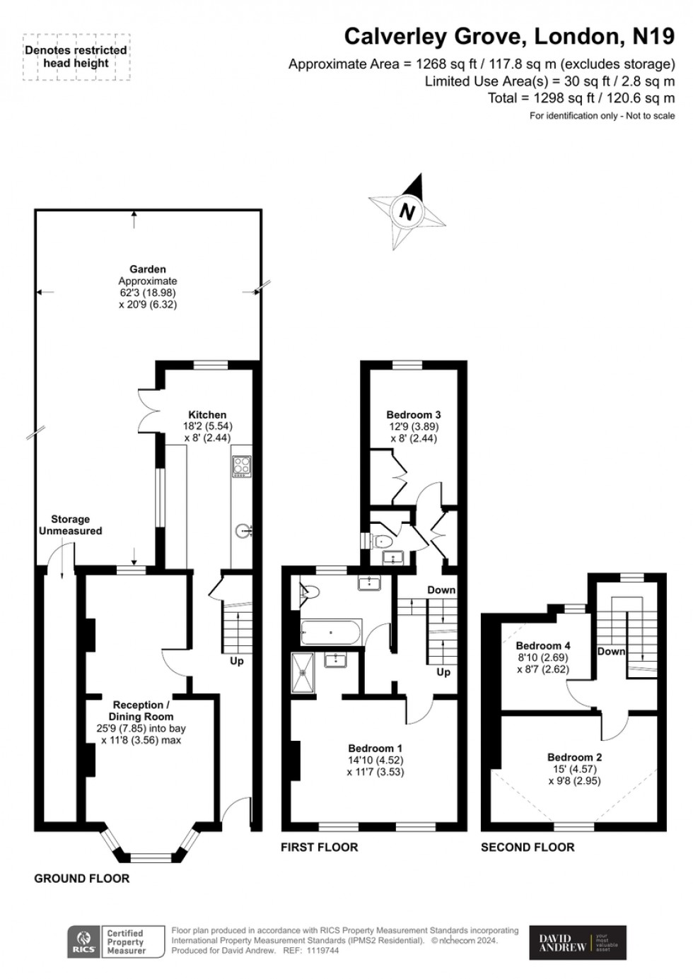 Floorplan for Calverley Grove, N19 3LQ