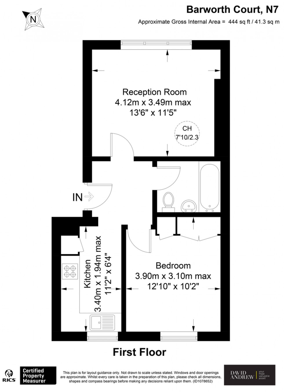 Floorplan for Barworth Court, N7 8PT