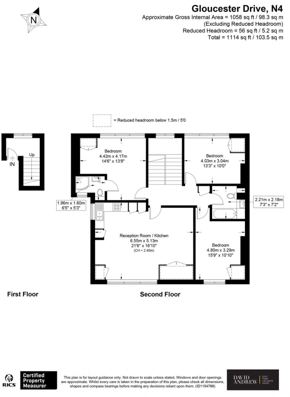 Floorplan for Gloucester Drive, N4 2LJ