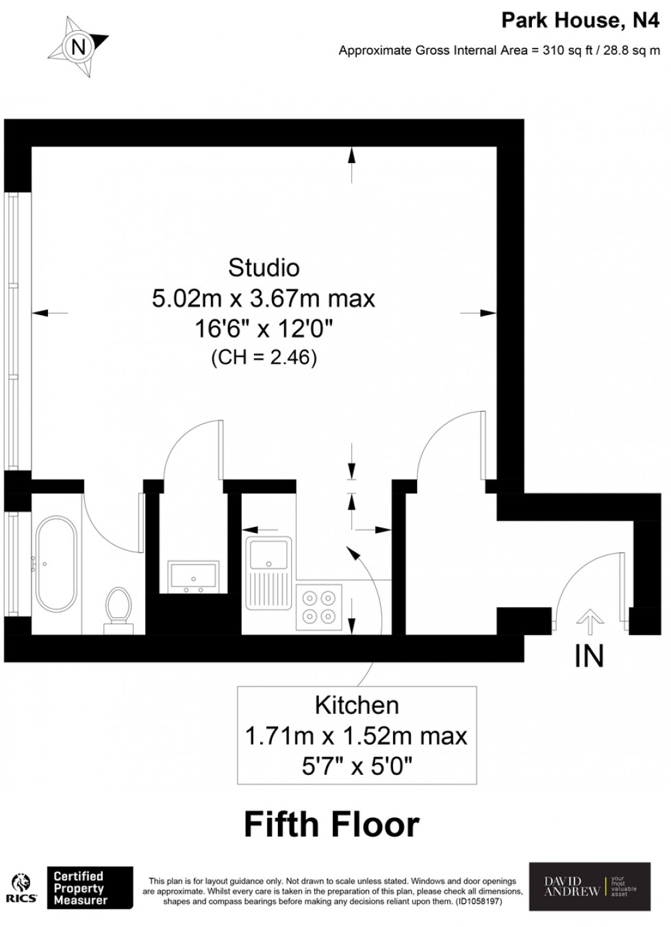 Floorplan for Park House, N4 2LS