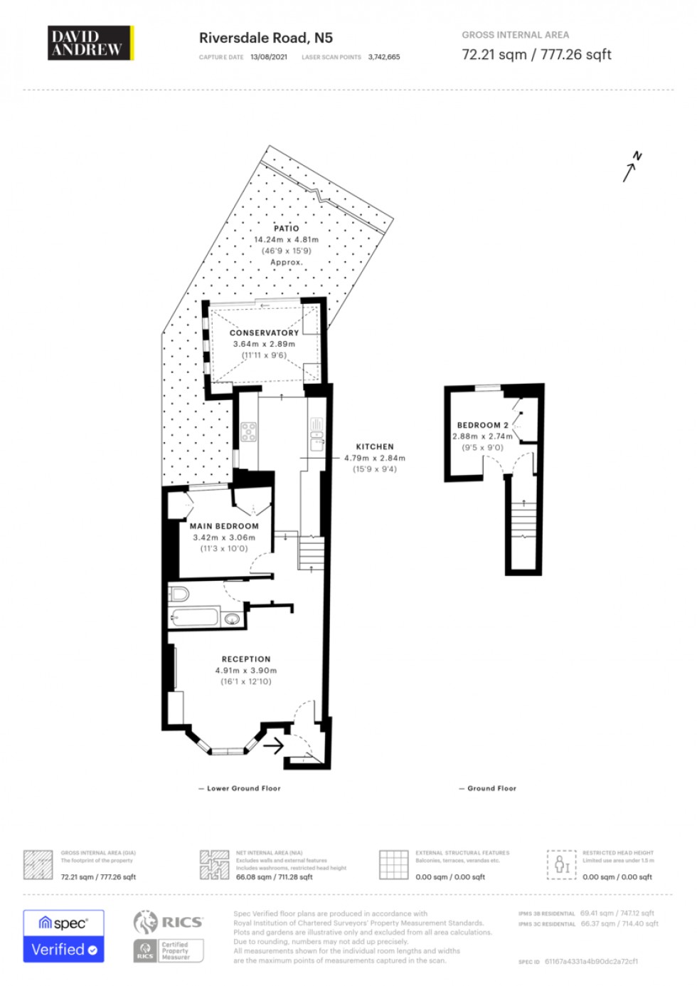 Floorplan for Riversdale Road, N5 2JT