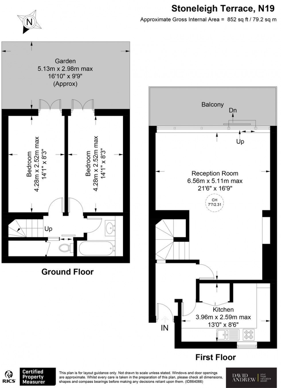 Floorplan for Dartmouth Park Hill, N19 5TZ