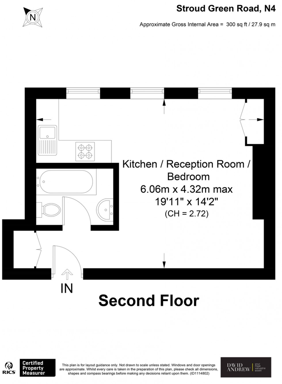 Floorplan for Stroud Green Road, N4 3PZ