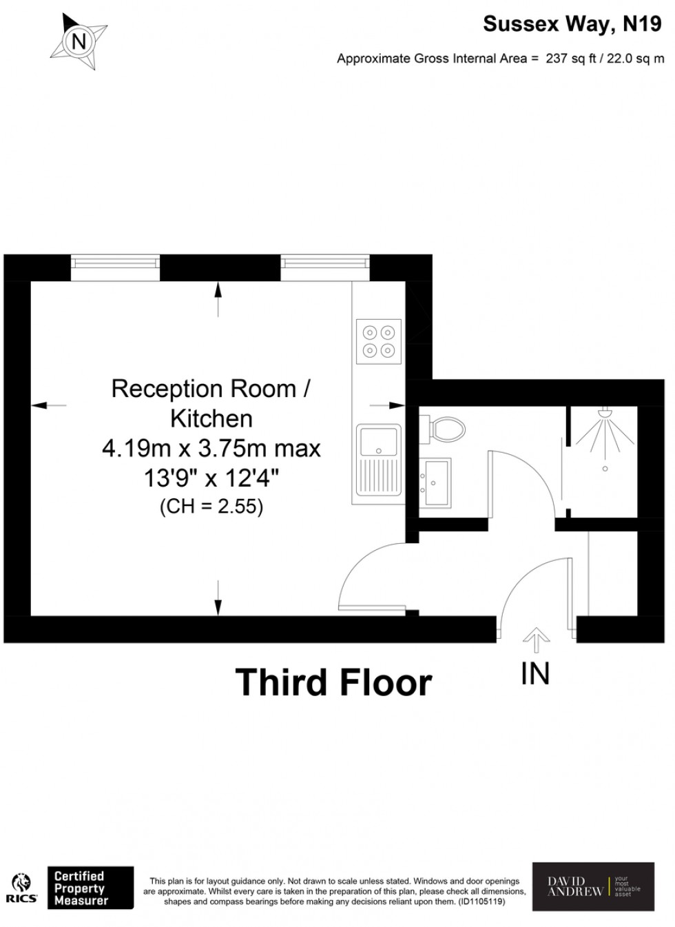 Floorplan for Sussex Way, N19 4HY