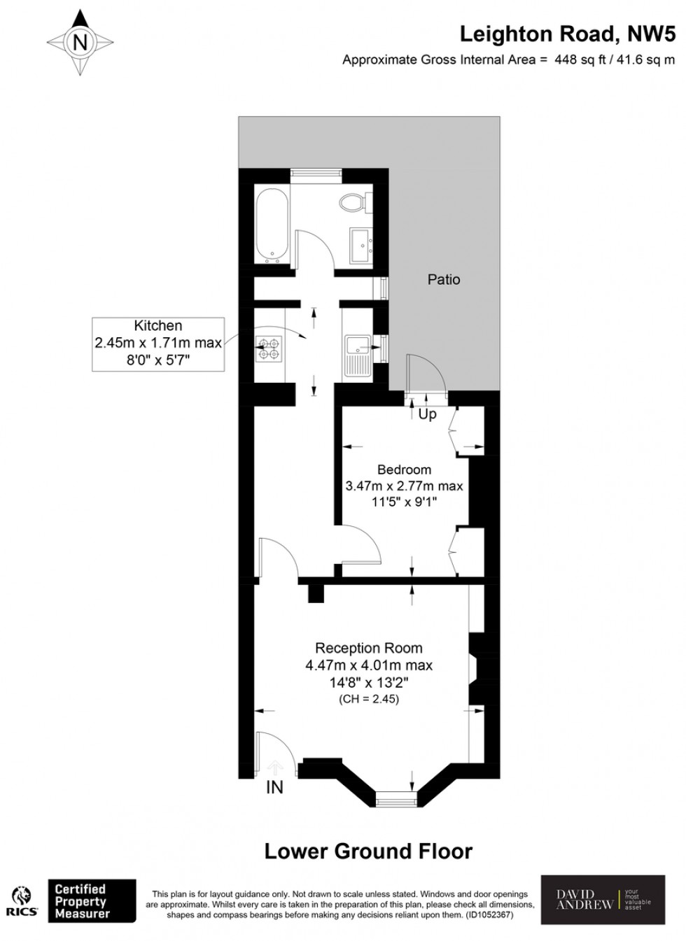Floorplan for Leighton Road,  NW5 2RB