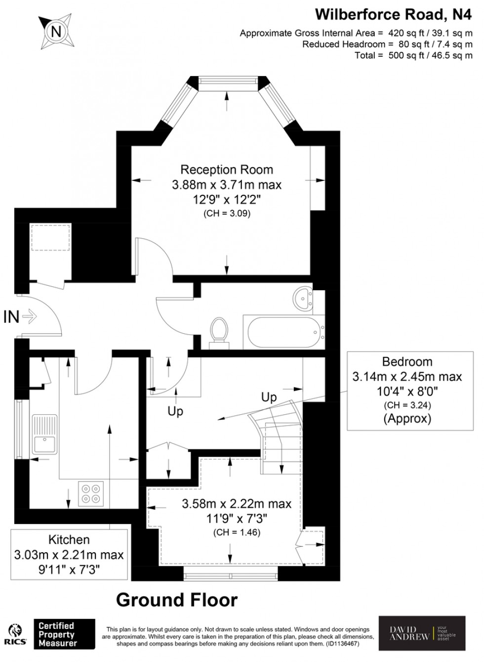 Floorplan for Wilberforce Road, N4 2SR