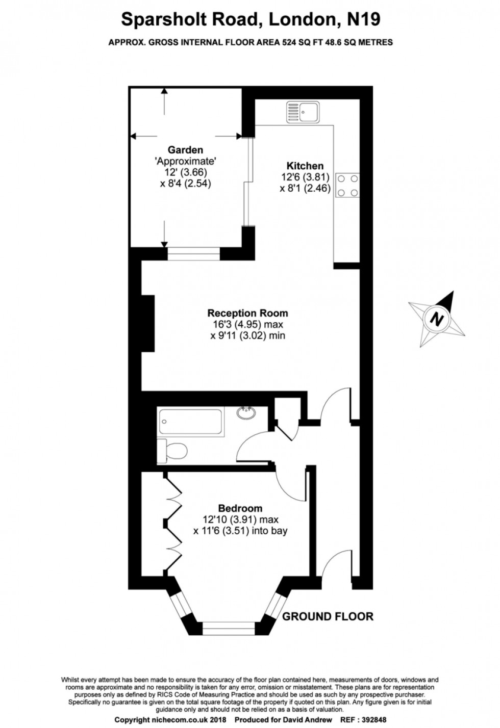 Floorplan for Sparsholt Road, Stroud Green, London