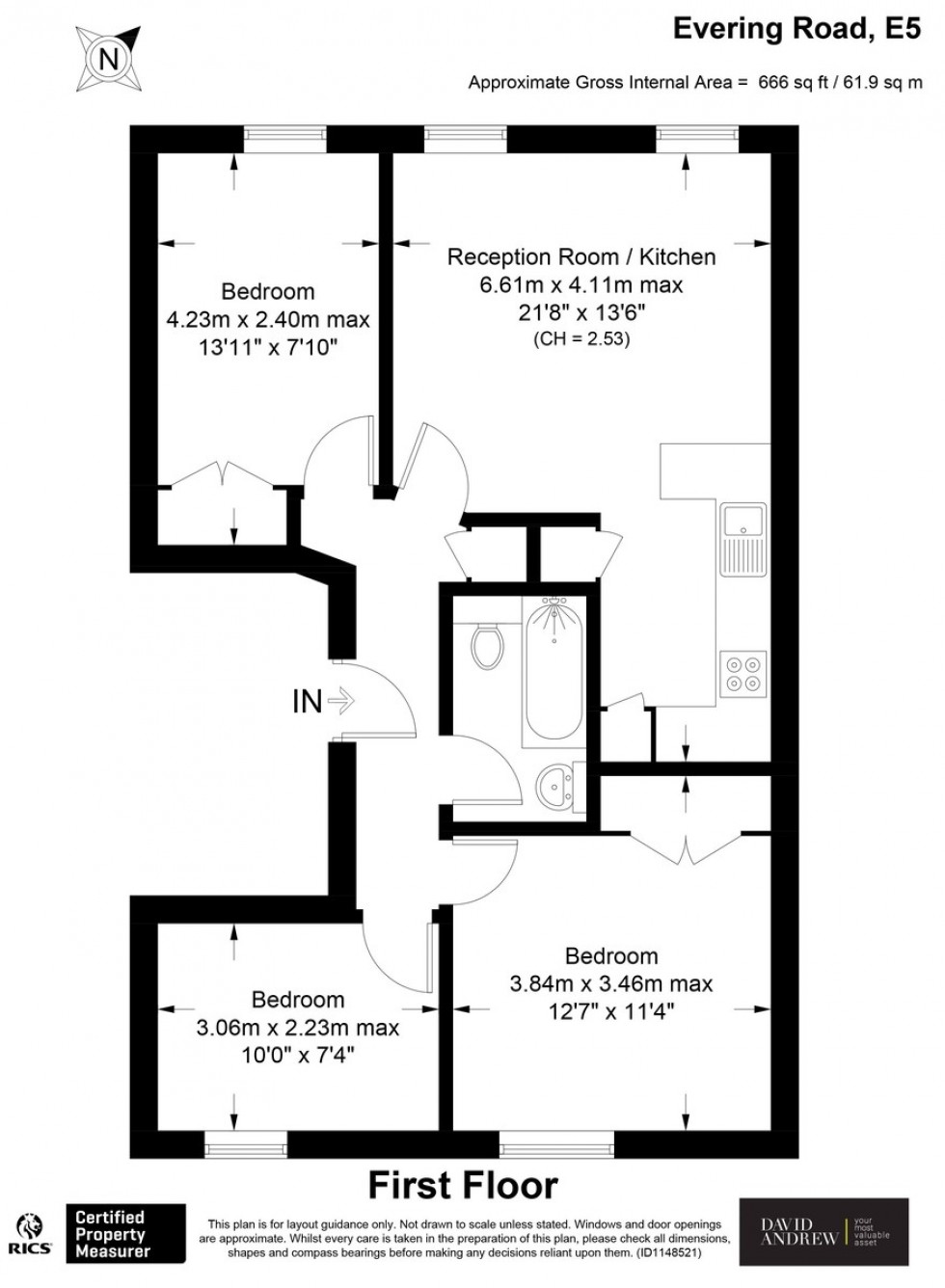 Floorplan for Evering Road, E5 8AJ