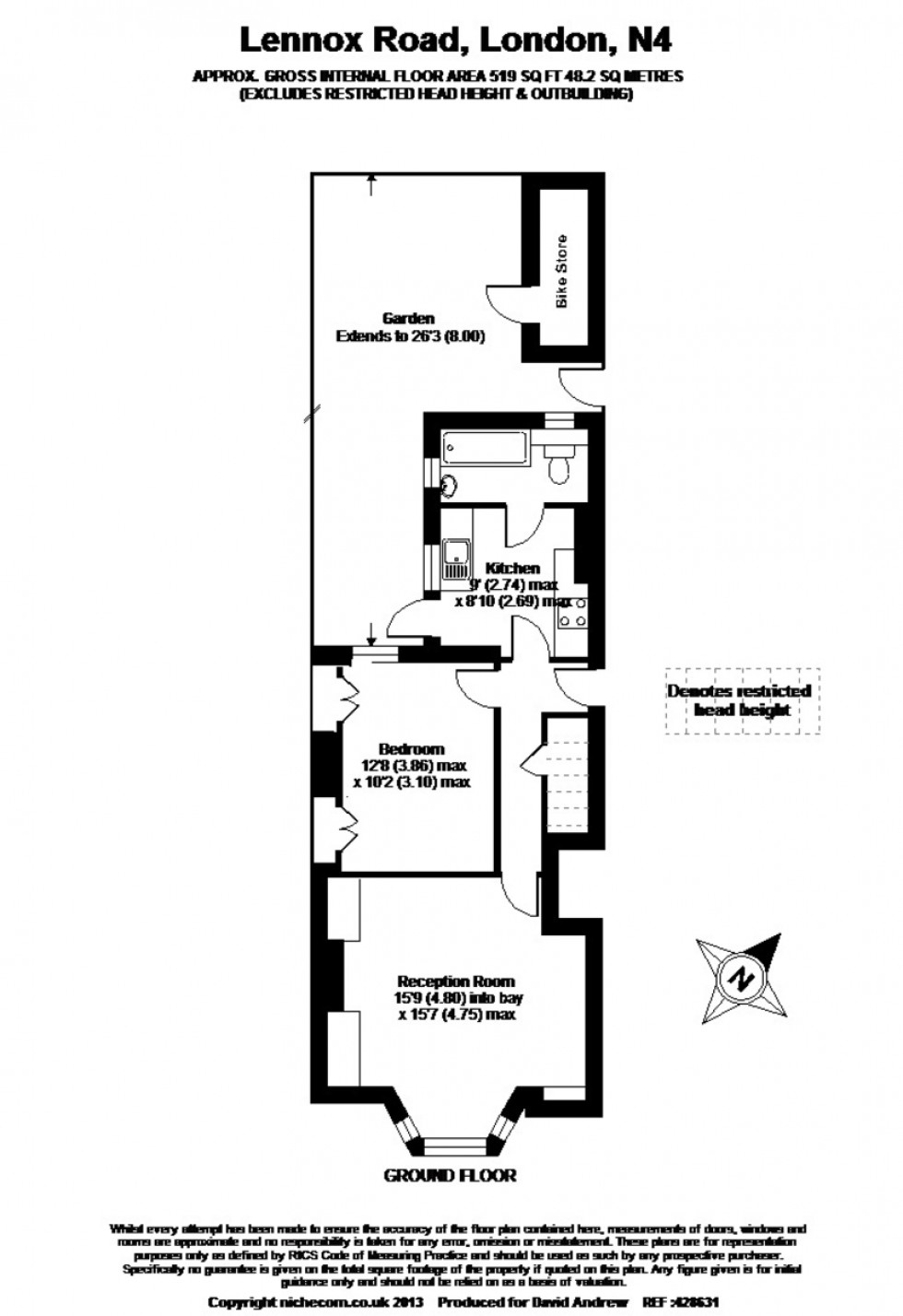 Floorplan for Lennox Road N4 3JA