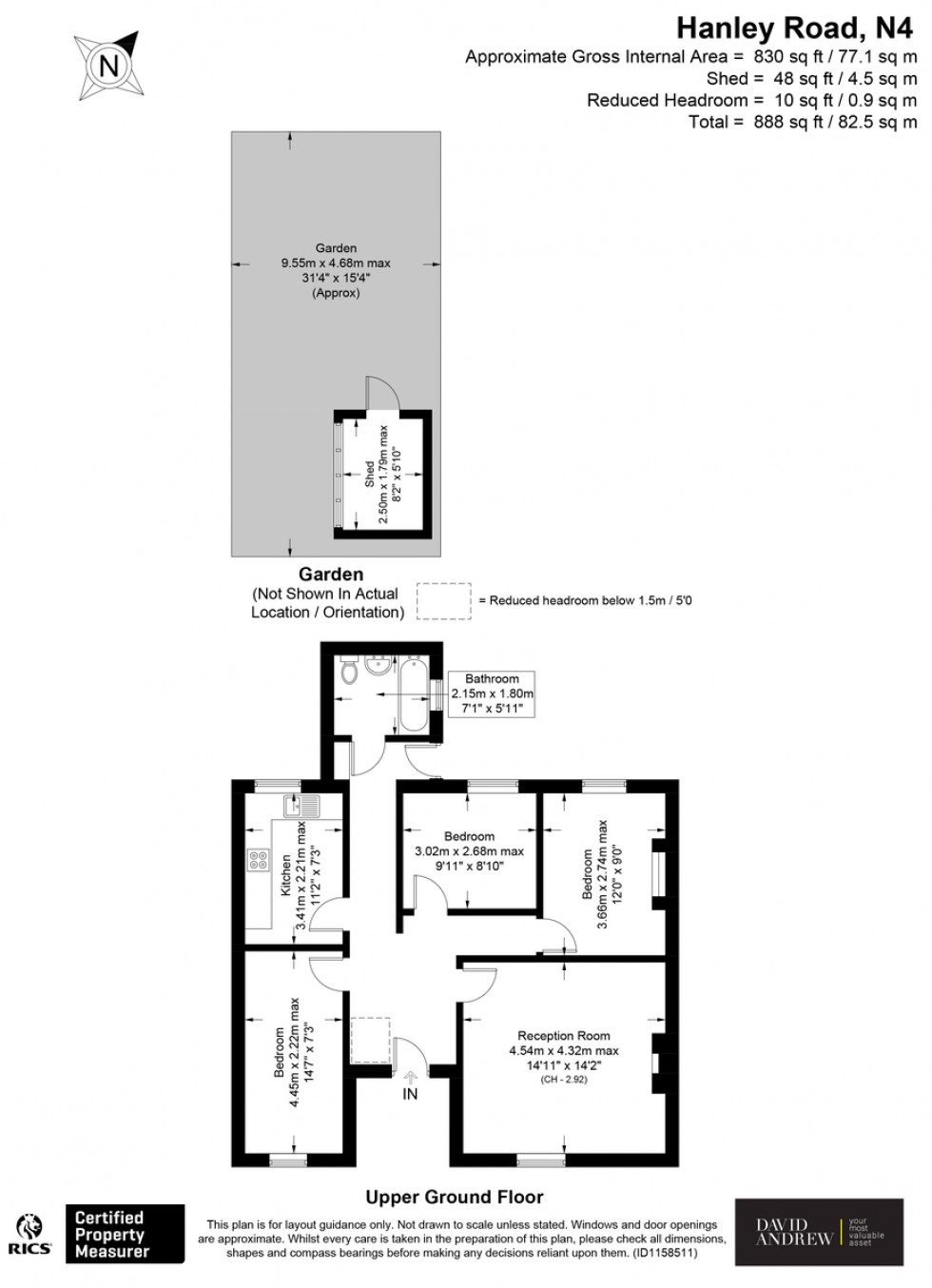 Floorplan for Hanley Road, N4 3DU