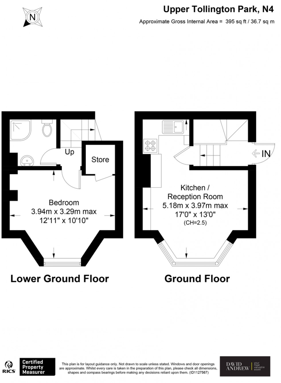 Floorplan for Upper Tollington Park, N4 4NB