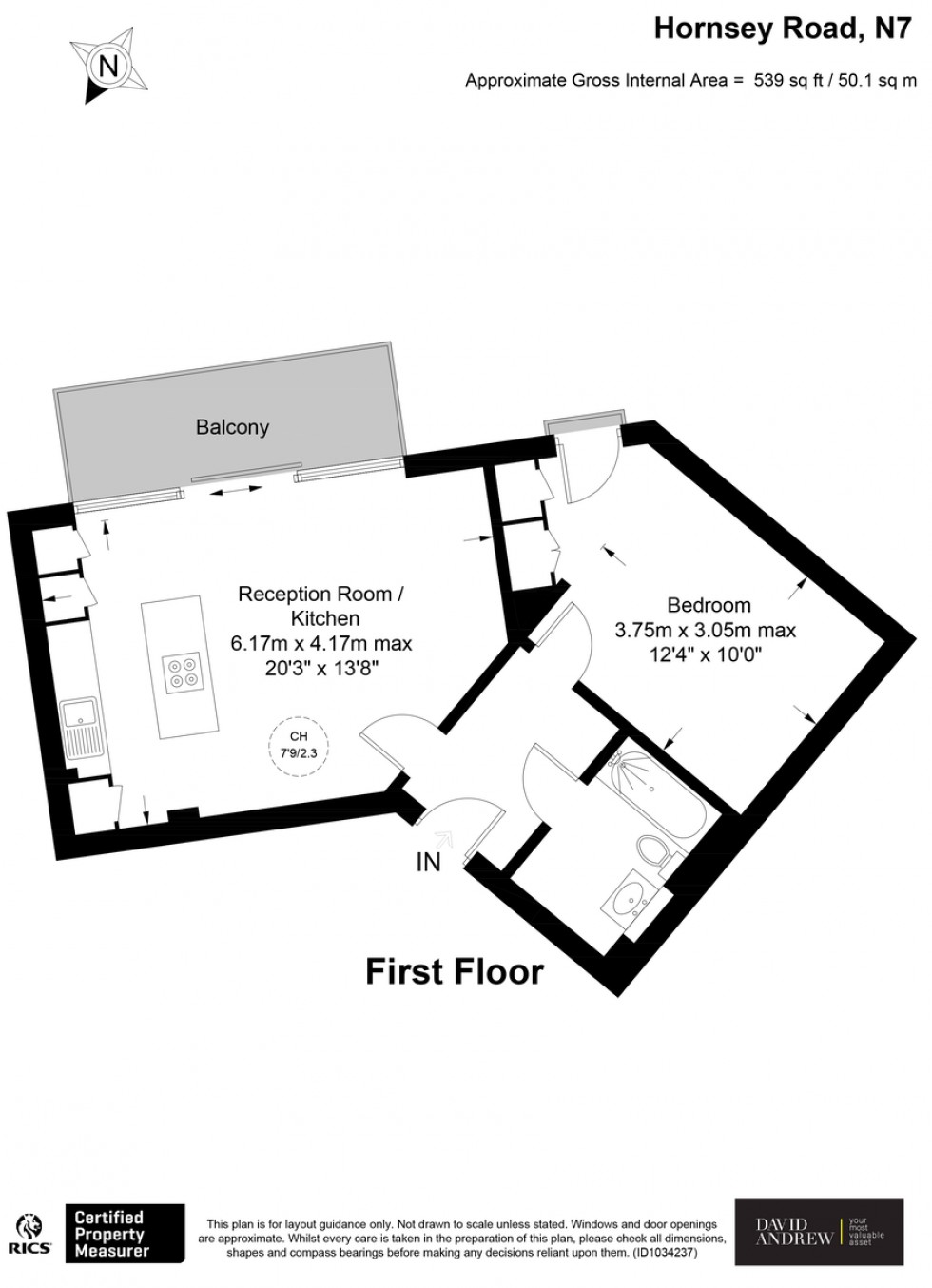 Floorplan for Hornsey Road, N7 7AT