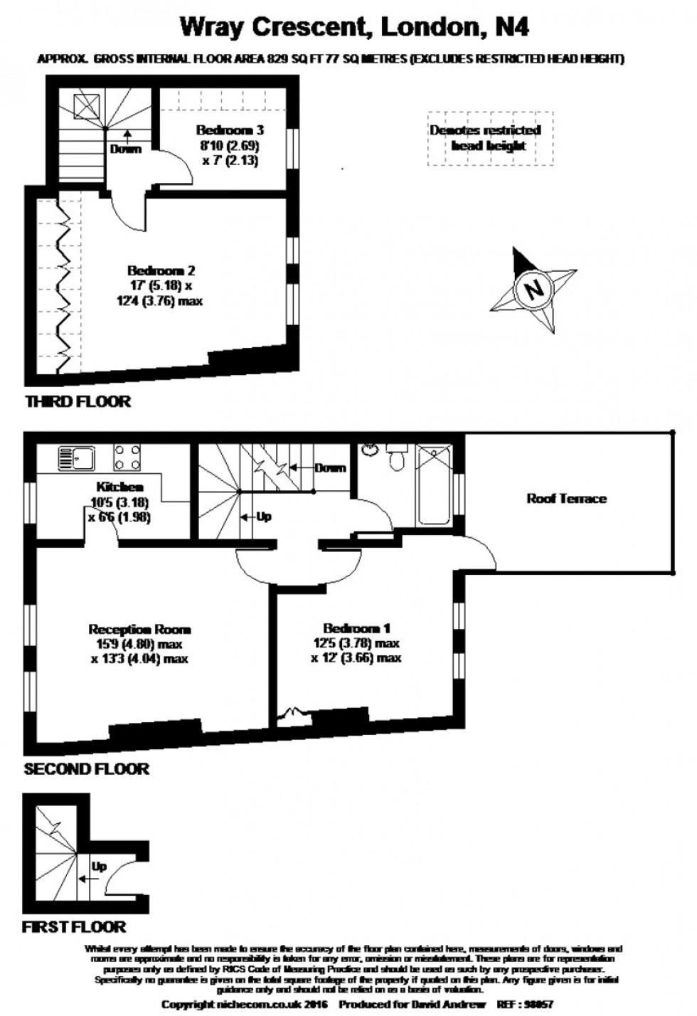 Floorplan for Wray Crescent N4 3LP