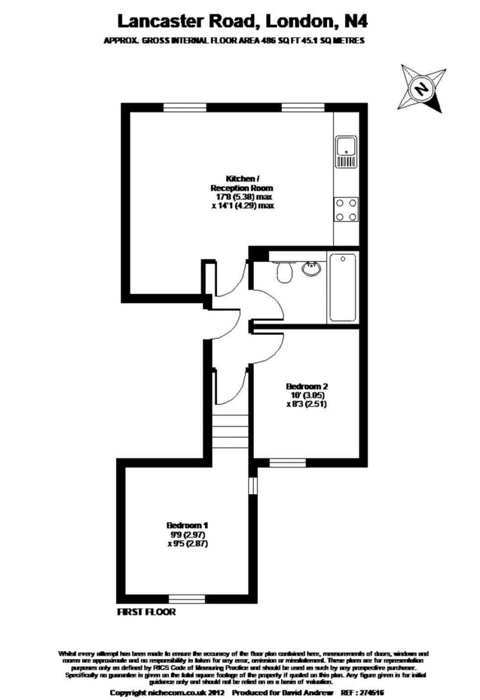 Floorplan for Lancaster Road N4 4PP