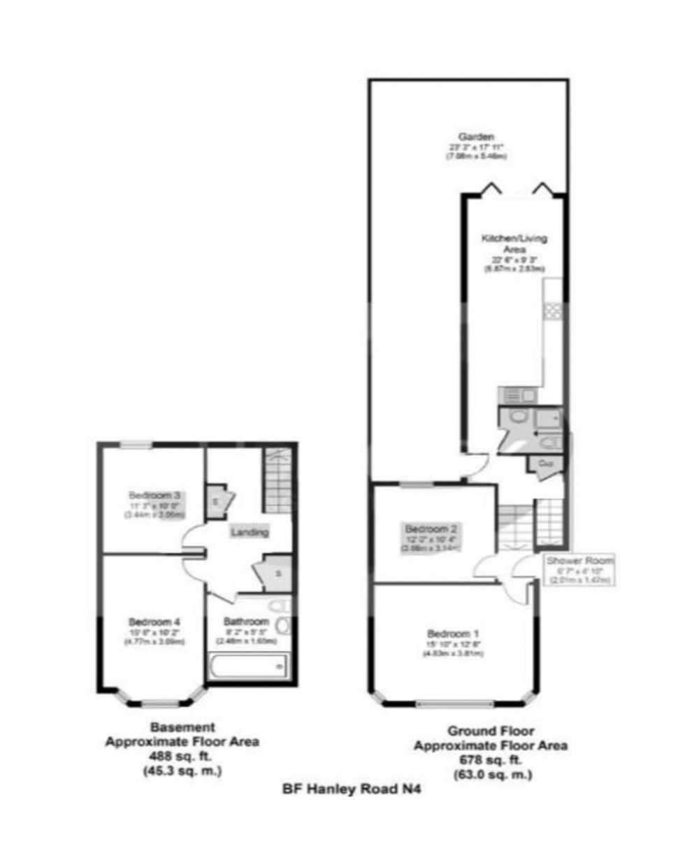 Floorplan for Hanley Road N4 3DR