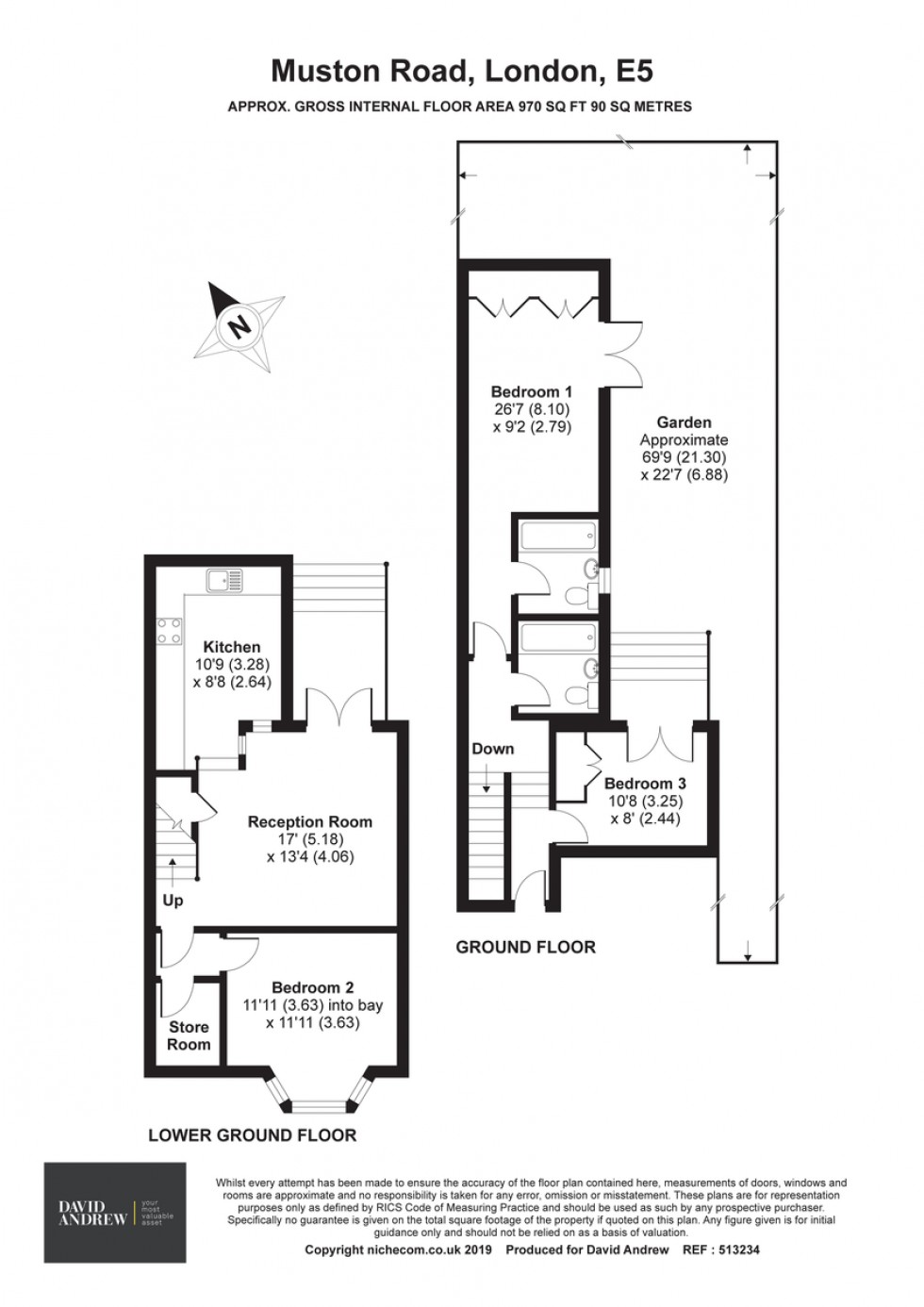 Floorplan for Muston Road, E5 9LH