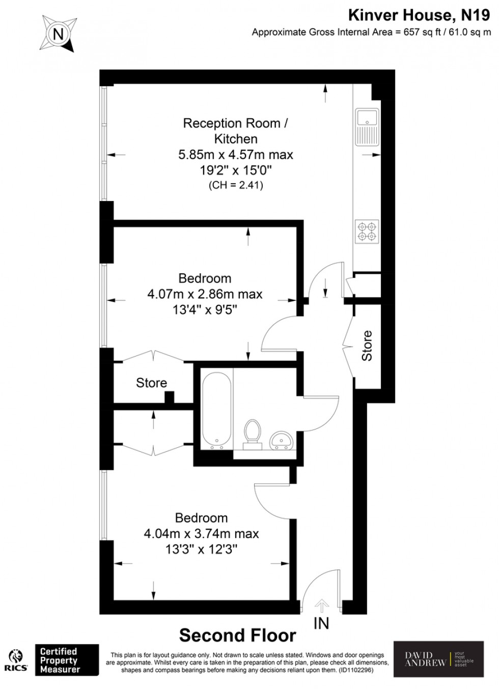 Floorplan for Kinver House, N19 4AS