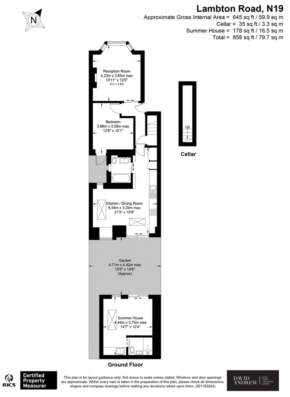 Floorplan for Lambton Road, London