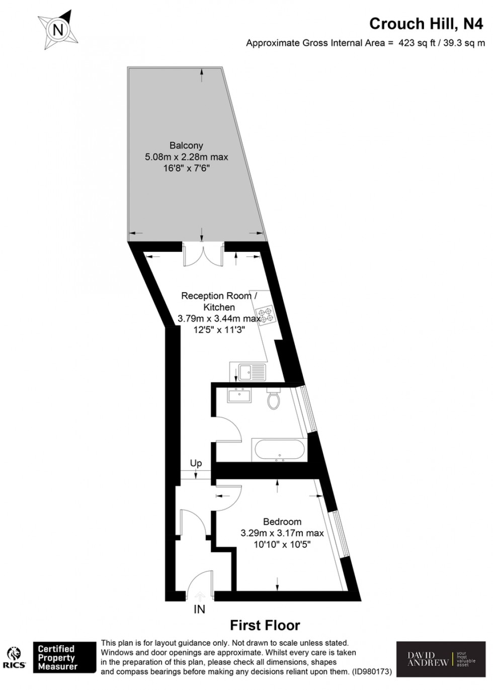 Floorplan for Crouch Hill, N4 4AP