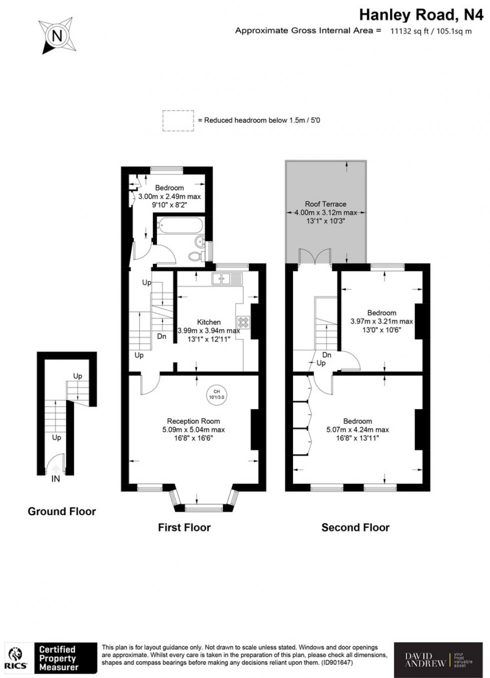 Floorplan for Hanley Road N4 3DW