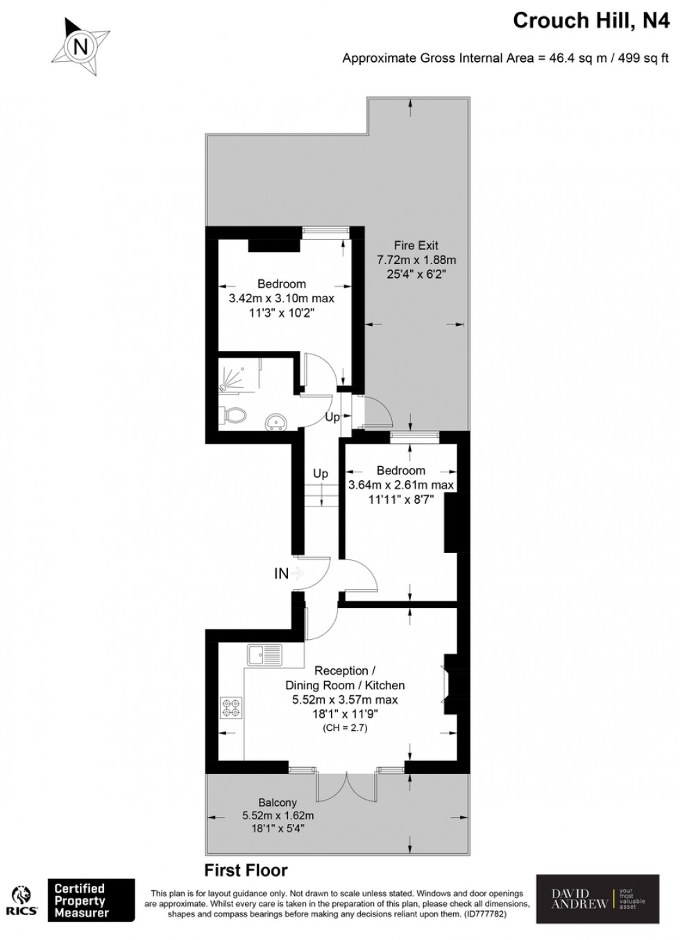 Floorplan for Crouch Hill, N4 4AU