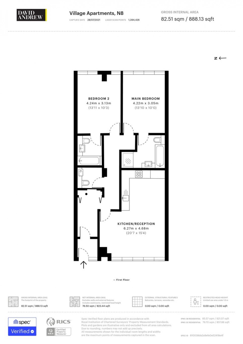 Floorplan for The Broadway, N8 8DR