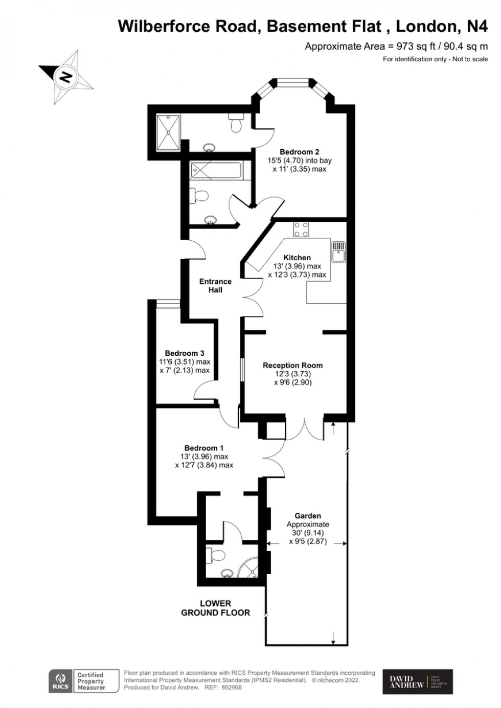 Floorplan for Wilberforce Road, N4 2SR