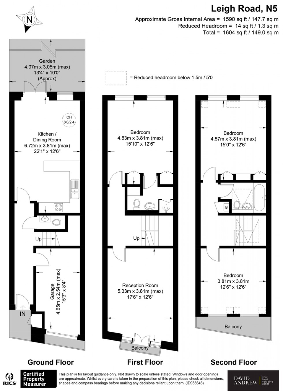 Floorplan for Leigh Road N5 1ST