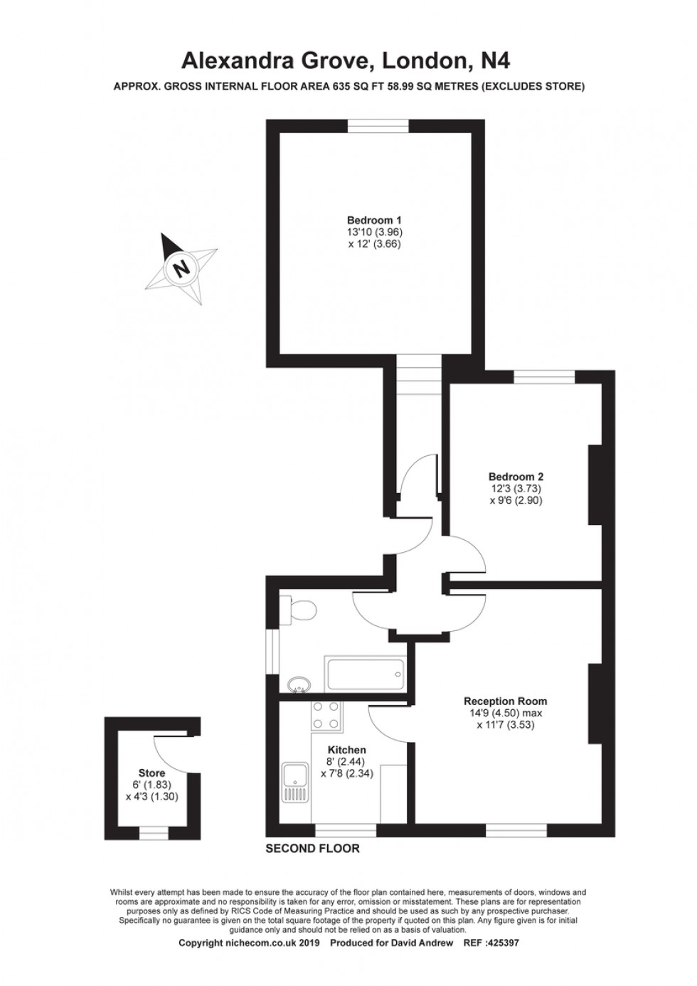 Floorplan for Alexandra Grove, N4 2LQ