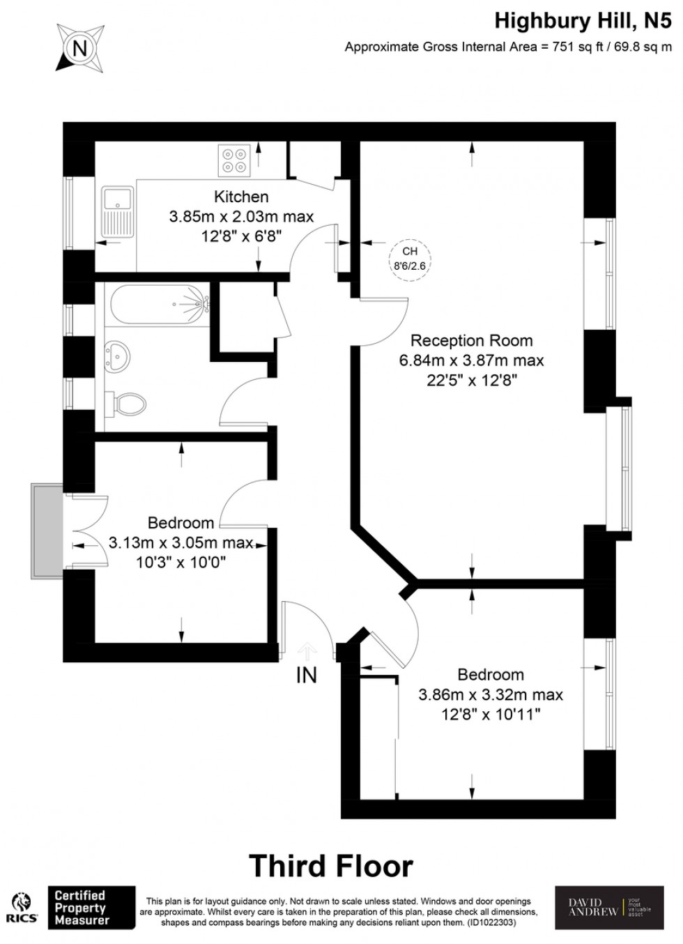 Floorplan for Highbury Hill N5 1TB