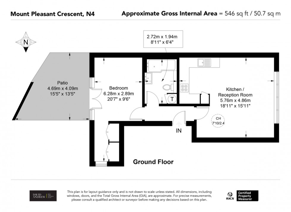 Floorplan for Mount Pleasant Crescent, N4 4HW
