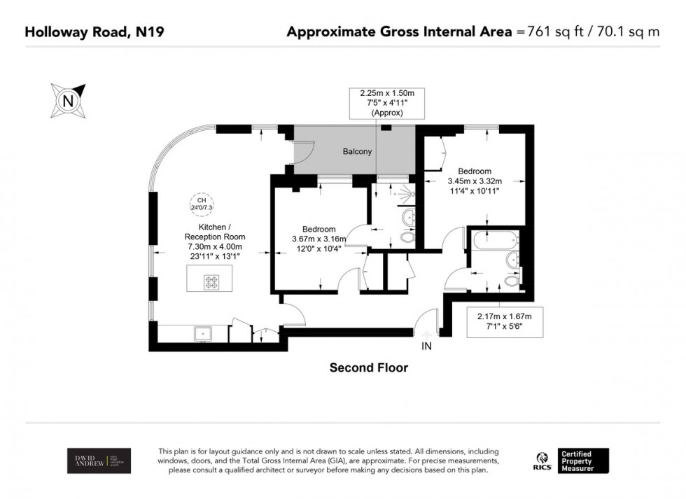 Floorplan for Holloway Road, N19 3JH