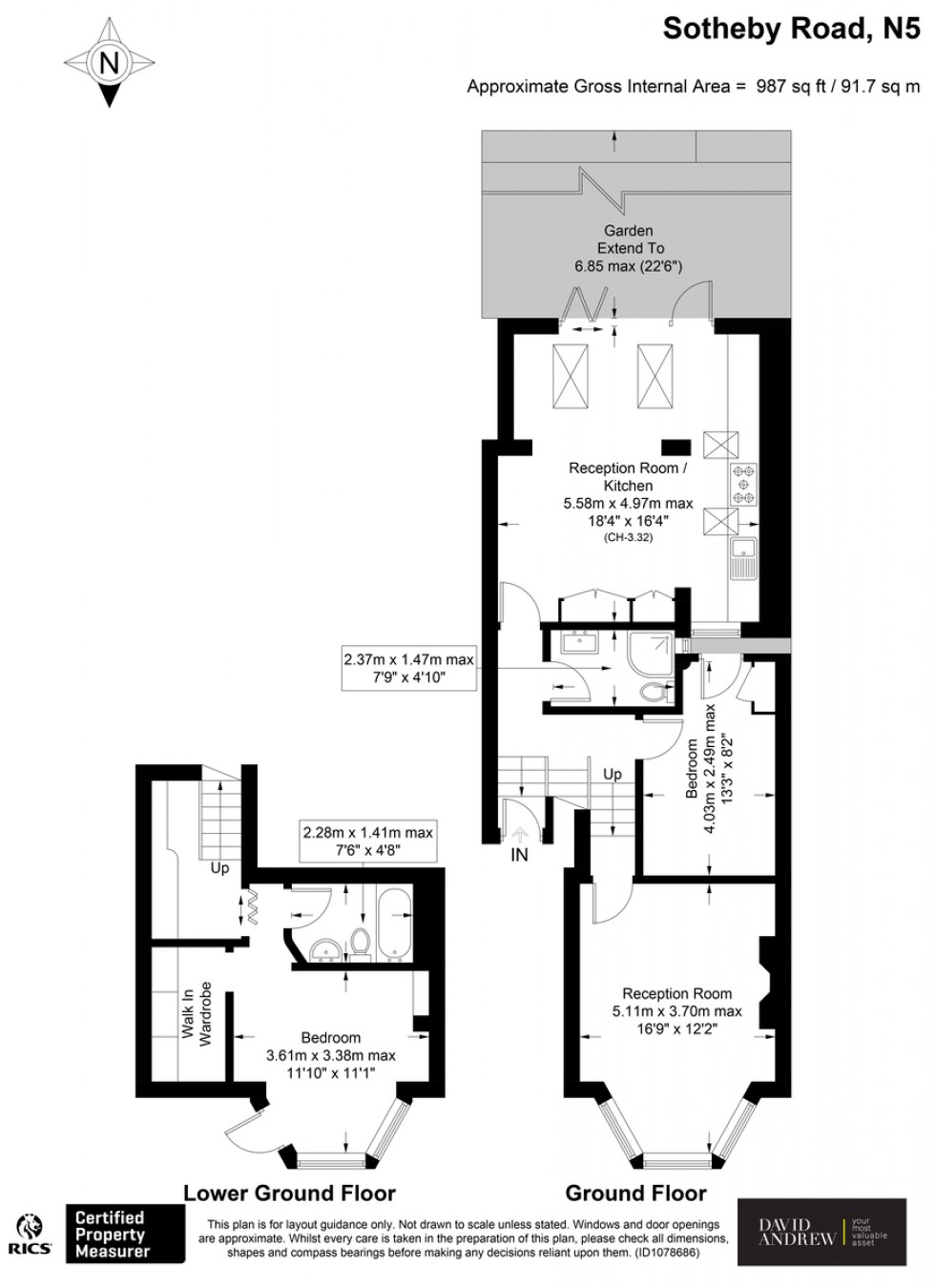 Floorplan for Sotheby Road N5 2UR
