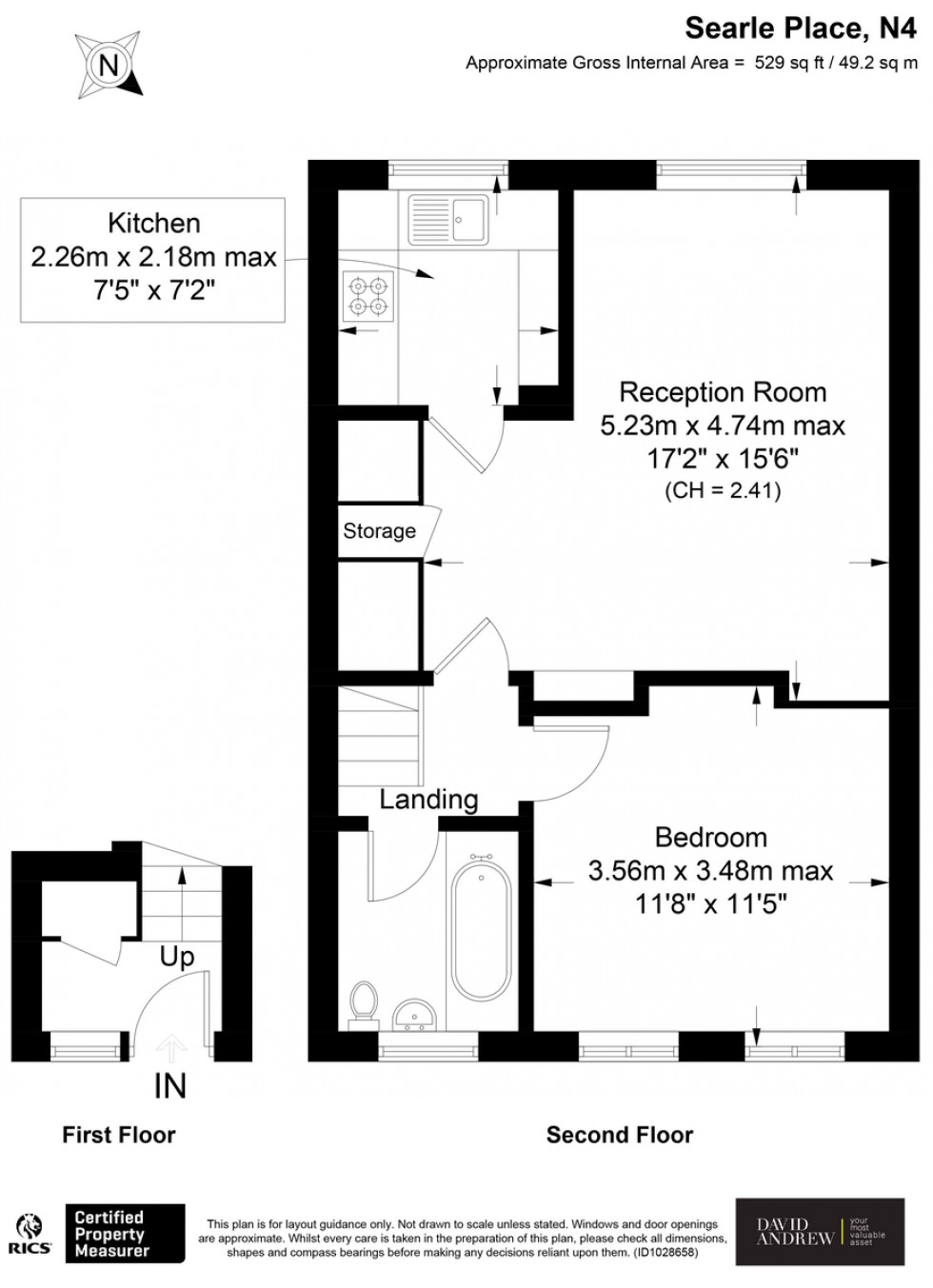 Floorplan for Searle Place N4 3AZ