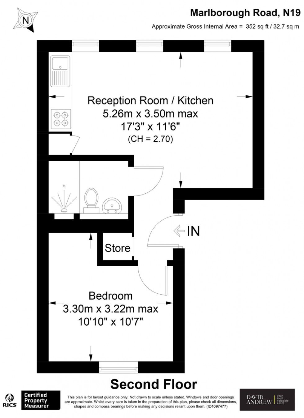 Floorplan for Flat 4, 9 Marlborough Road