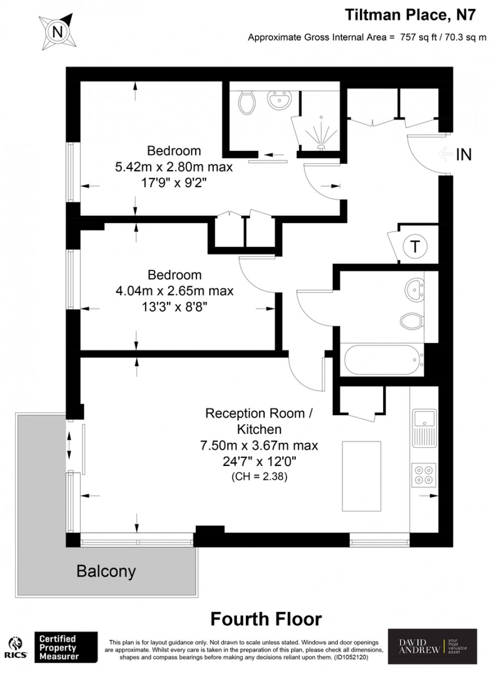 Floorplan for Tiltman Place, N7 7EL