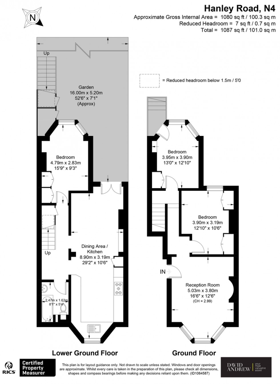 Floorplan for Hanley Road N4 3DW