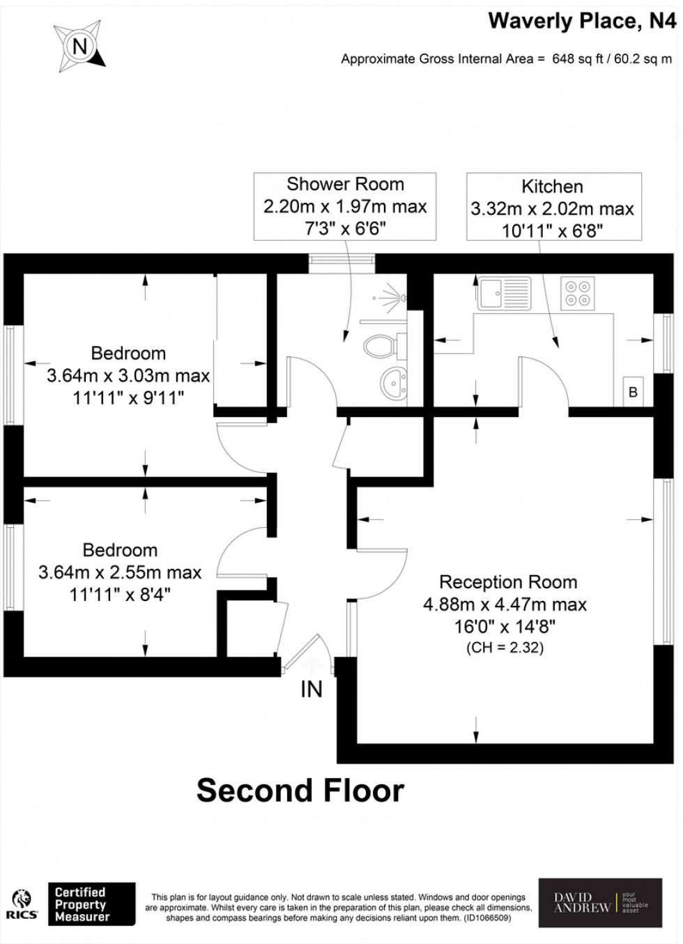 Floorplan for Waverly Place N4 2BU