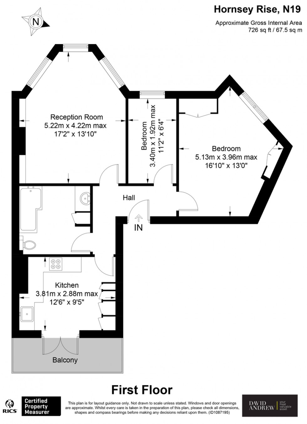 Floorplan for Hornsey Rise N19 3SQ