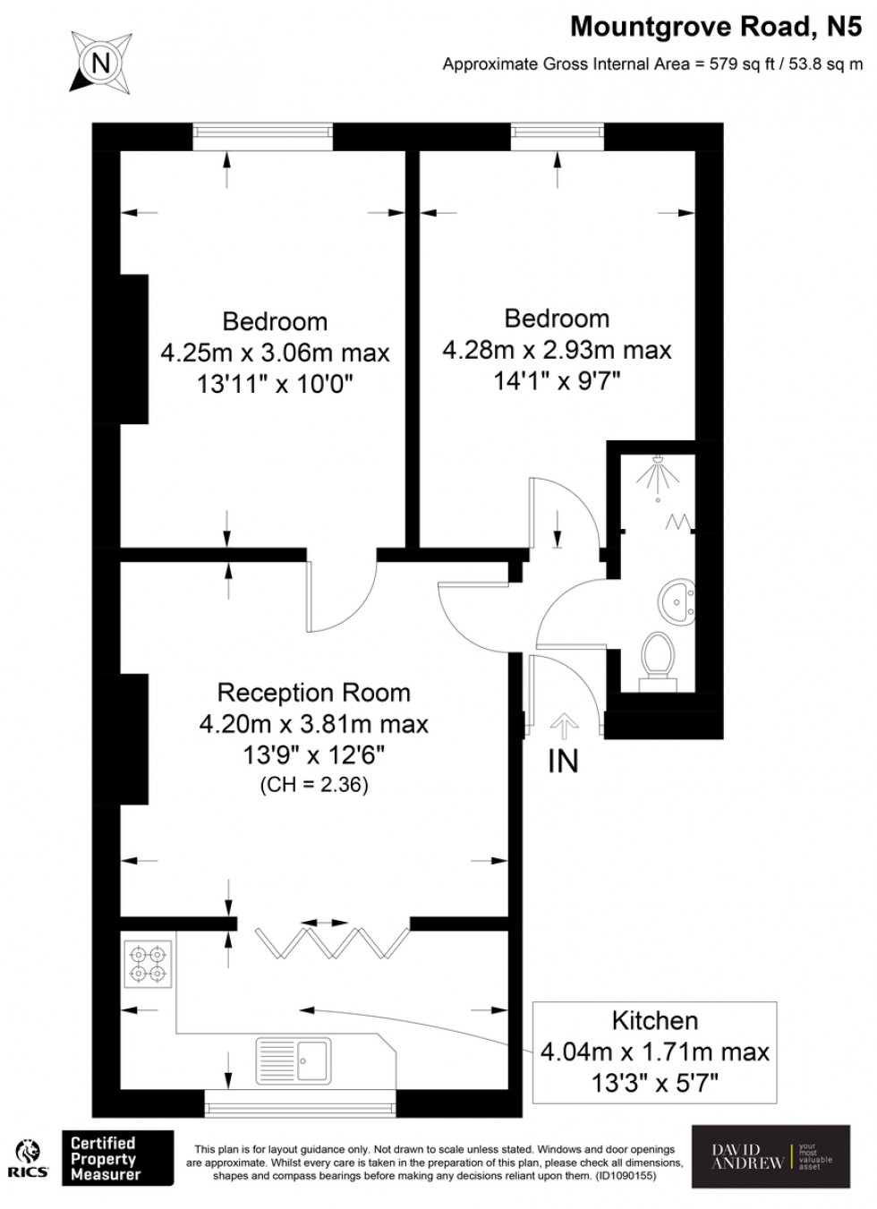 Floorplan for Mountgrove Road, N5 2LT