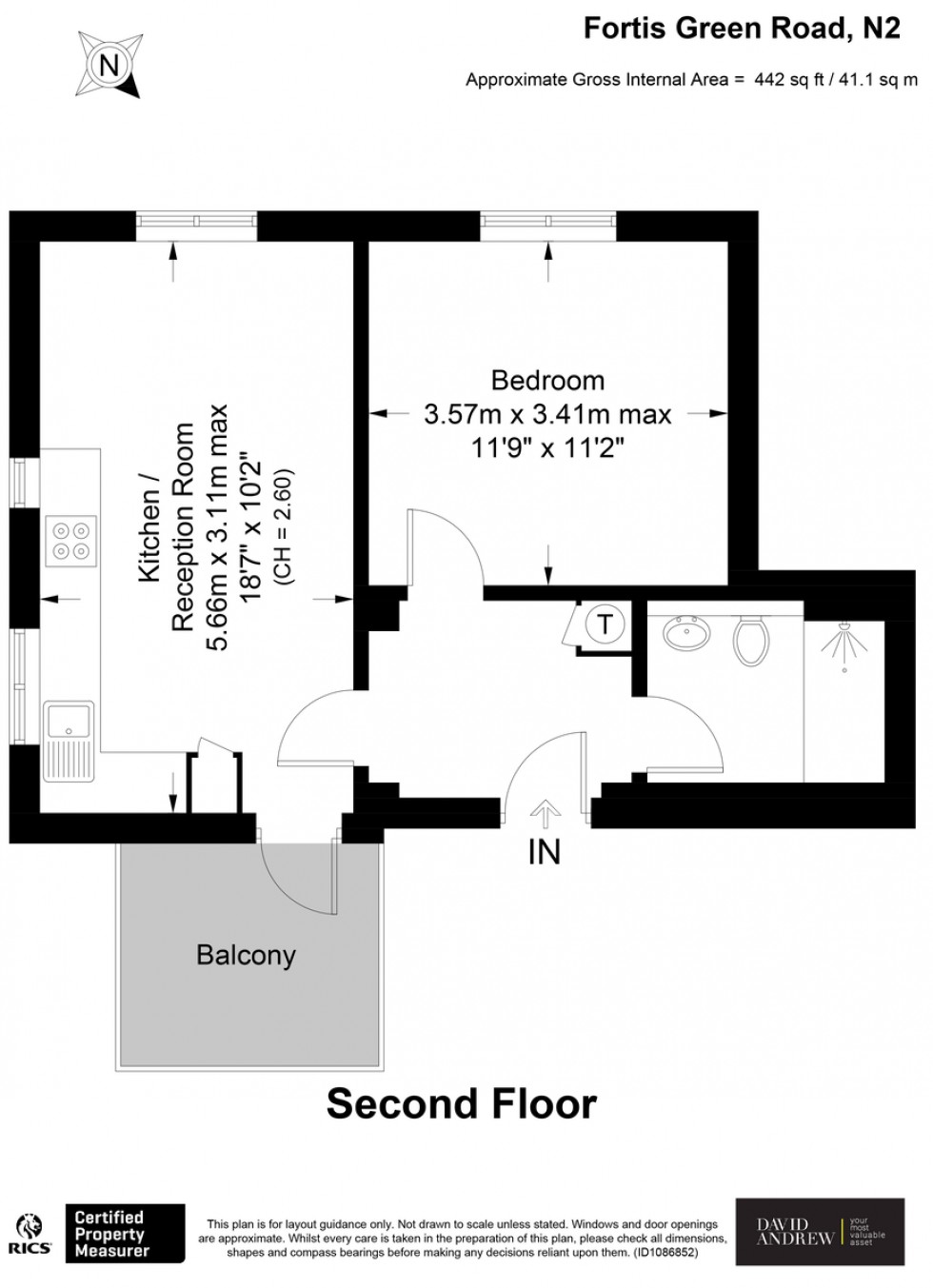 Floorplan for Fortis Green, N2 9HR