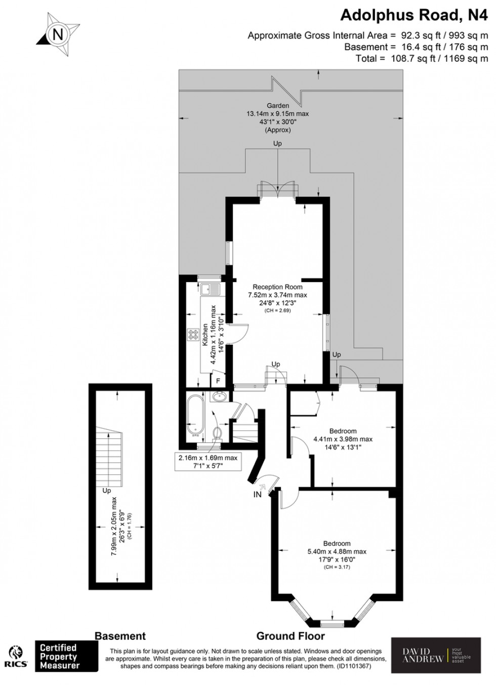 Floorplan for Adolphus Road N4 2AZ