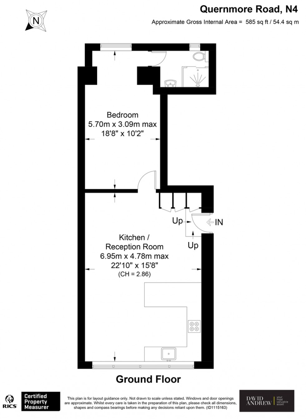 Floorplan for Quernmore Road N4 4QP