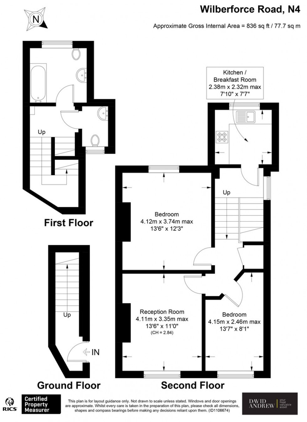 Floorplan for Wilberforce Road, London